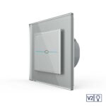 Сенсорный диммер LIVOLO Quadro версия 2, 1 клавиша 1 пост Серый