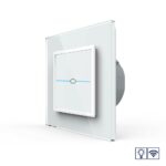 Сенсорный радиоуправляемый диммер LIVOLO Quadro 1 клавиша 1 пост Белый