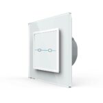 Сенсорный выключатель Livolo Quadro 2 клавиши 1 пост Белый