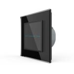 Сенсорный выключатель Livolo Quadro 2 клавиши 1 пост Черный