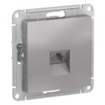 Schneider Electric ATLASDESIGN РОЗЕТКА телефонная RJ11, механизм, АЛЮМИНИЙ
