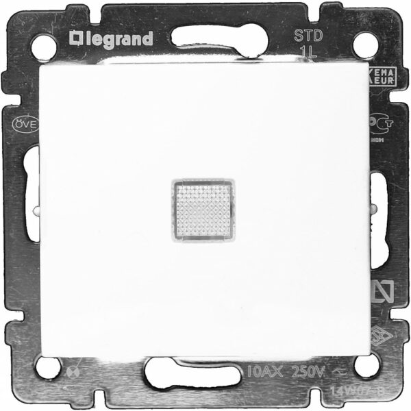 Legrand Valena Выключатель 1кл. с подсв. белый