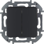 Legrand Inspiria выключатель двухклавишный антрацит