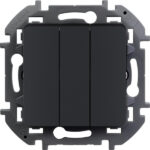 Legrand Inspiria выключатель трехклавишный антрацит