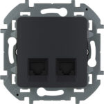 Legrand Inspiria двойная розетка RJ 45 кат. 6 UTP антрацит