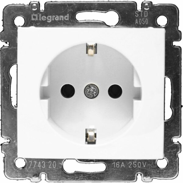 Legrand Valena Розетка с заземлением белая