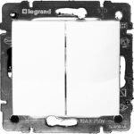 Legrand Valena Выключатель 2кл. белый