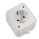 Makel полугерметичный IP44 розетка с/з белая