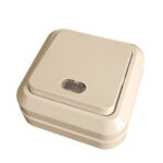 Makel SIVA USTU выключатель 1 кл. с подсв. крем