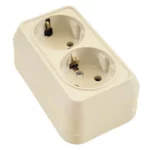 Makel SIVA USTU розетка 2-ая с/з крем