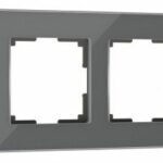 Рамка из стекла на 4 поста Elite графит