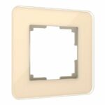 Рамка из стекла на 1 пост Elite айвори