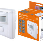 Датчик движения встраиваемый в стену ДДВ-01 600Вт, 5-480с, 9м, 10+Лк, 120гр, IP20, TDM