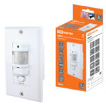 Датчик движения встраиваемый в стену ДДВ-02 1200Вт, 10-1800с, 9м, 10Лк, 140гр, IP20, TDM