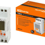 TDM Таймер электронный двухканальный на din-рейку ТЭ822-2кан-1мин/7дн-44on/off-16А-DIN