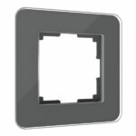 Рамка из стекла на 1 пост Elite графит