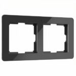 Рамка на 2 поста Acrylic черный