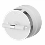 Переключатель одноклавишный (белый матовый/хром)