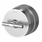 Выключатель на 4 положения двухклавишный (серебро матовый/хром)