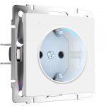 Розетка с подсветкой (белый матовый)