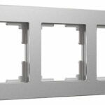 Рамка на 3 поста Platinum алюминий