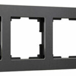 Рамка на 4 поста Platinum черный алюминий