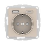 Systeme (Schneider) Electric ATLASDESIGN РОЗЕТКА 16А c 2 USB A+C, 5В/2,4А/3,0А, 2х5В/1,5А, механизм, ПЕСОЧНЫЙ