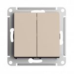 Systeme (Schneider) Electric ATLASDESIGN двухклавишный ВЫКЛЮЧАТЕЛЬ, сх.5, 10АХ, механизм, ПЕСОЧНЫЙ