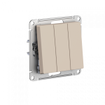 Systeme (Schneider) Electric ATLASDESIGN 3-клавишный ВЫКЛЮЧАТЕЛЬ, сх.1+1+1, 10АХ, механизм, ПЕСОЧНЫЙ