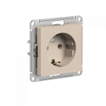 Systeme (Schneider) Electric ATLASDESIGN РОЗЕТКА с заземлением, 16А, механизм, ПЕСОЧНЫЙ