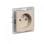 Systeme (Schneider) Electric ATLASDESIGN РОЗЕТКА без заземления без шторок, 16А, механизм, ПЕСОЧНЫЙ