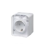 РОЗЕТКА с заземлением со шторками 16А 250B, БЕЛЫЙ, Systeme (Schneider) Electric AtlasDesign Profi54 O/У, Россия