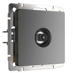 ТВ-розетка оконечная (графит матовый)