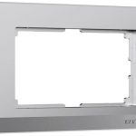 Рамка для двойной розетки Stark (серебряный матовый)