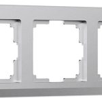 Рамка на 3 поста Stark (серебряный матовый)