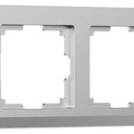 Рамка на 4 поста Stark (серебряный матовый)