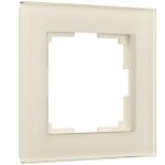 Рамка на 1 пост (молочный, стекло)