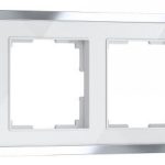 Рамка на 4 поста Baguette (белый/серебро)