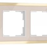 Рамка на 4 поста Baguette (айвори/латунь)