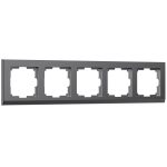 Рамка на 5 постов Stark (графит матовый)