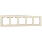 Рамка на 5 постов (молочный, стекло)