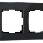 Рамка на 4 поста Elite (черный, стекло)