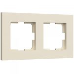 Рамка на 2 поста Slab (айвори матовый)