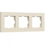 Рамка на 3 поста Slab (айвори матовый)