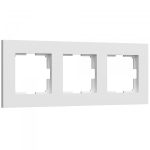 Рамка на 3 поста Slab (белый матовый)