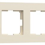 Рамка на 4 поста Slab (айвори матовый)