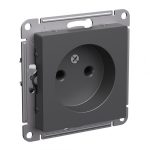 Systeme (Schneider) Electric ATLASDESIGN РОЗЕТКА без заземления без шторок, 16А, механизм, БАЗАЛЬТ