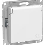 Systeme (Schneider) Electric ATLASDESIGN РОЗЕТКА с заземл. со шторк. с крышкой, 16А, IP20, механизм, ЛОТОС