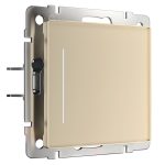 Сенсорный выключатель одноклавишный с подсветкой (шампань)