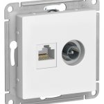 Systeme (Schneider) Electric ATLASDESIGN РОЗЕТКА двойная ТВ + компьютерная RJ45, кат. 5Е, ЛОТОС